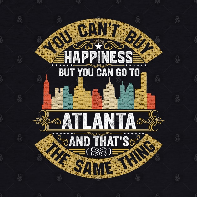 USA City Atlanta City T-Shirt I Love Atlanta Flag Georgia State Home City Atlanta Map Native American USA Flag by BestSellerDesign